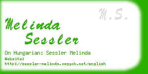 melinda sessler business card